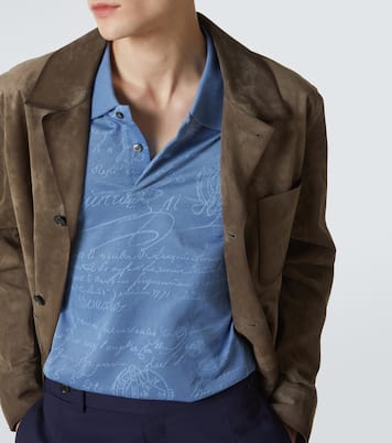 Scritto cotton piqué polo shirt | Berluti