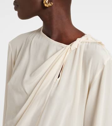 Scarf-detail silk blouse | Victoria Beckham