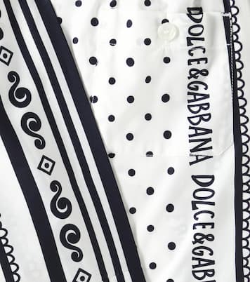 Bandana cotton poplin shorts | Dolce&Gabbana Kids