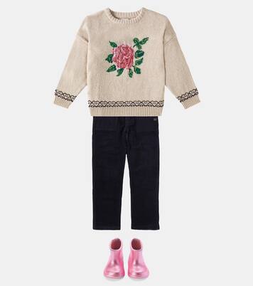 Pull Carola en laine à fleurs | Konges Sløjd