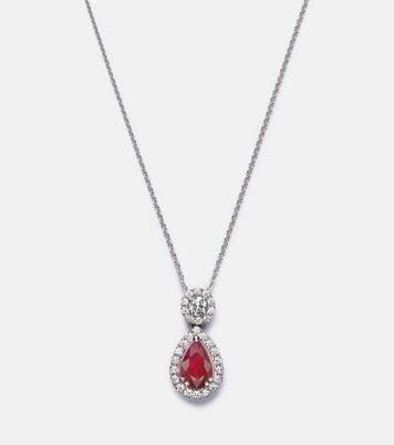 Collar con colgante Classics de oro blanco de 18 ct con rubí | Bucherer Fine Jewellery