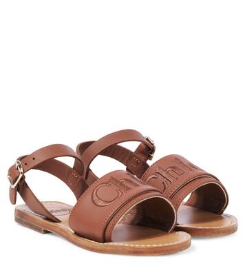 Bestickte Sandalen aus Leder | Chloé Kids