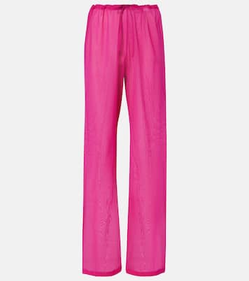 Weite High-Rise-Hose aus einem Seidengemisch | Dries Van Noten