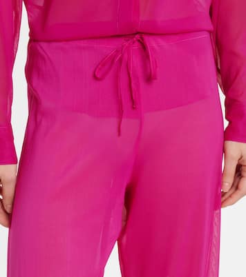 Weite High-Rise-Hose aus einem Seidengemisch | Dries Van Noten