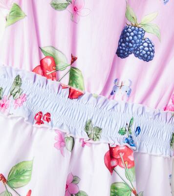 Floral cotton poplin dress | Monnalisa