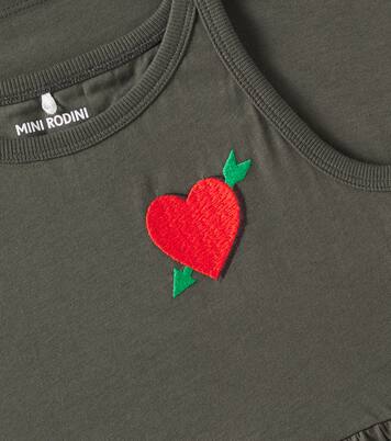Arrowed Heart cotton jersey dress | Mini Rodini