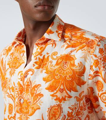 Bedrucktes Hemd Roma aus Leinen | Etro