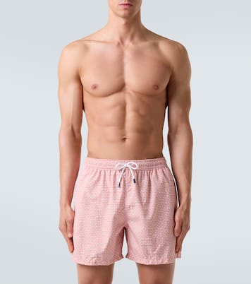 Madeira printed swim trunks  | Fedeli