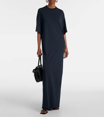 Robe longue Cocoon en coton | Balenciaga