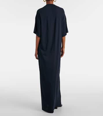 Robe longue Cocoon en coton | Balenciaga