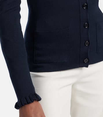 Ruffled virgin wool cardigan | Valentino