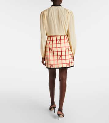 Minirock VLogo aus Wolle und Baumwolle | Valentino