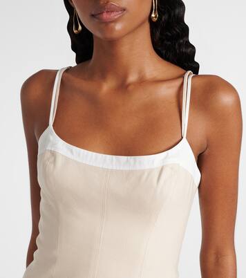 فستان قصير من الكتان المخلوط Fifi | Simkhai