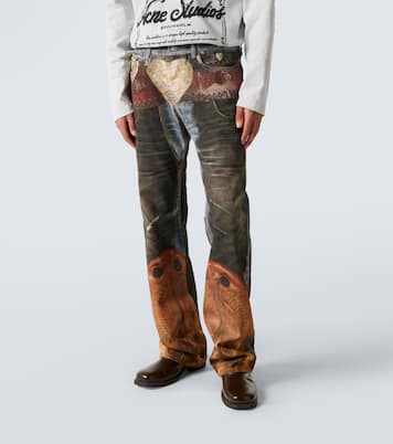 Trompe l’œil low-rise straight jeans | Acne Studios