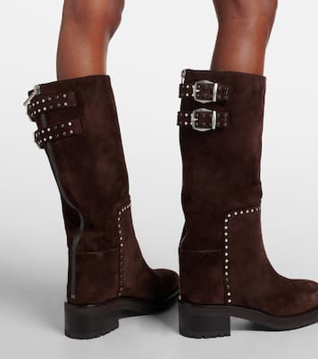 Brooklyn 50 studded suede knee-high boots | Jimmy Choo