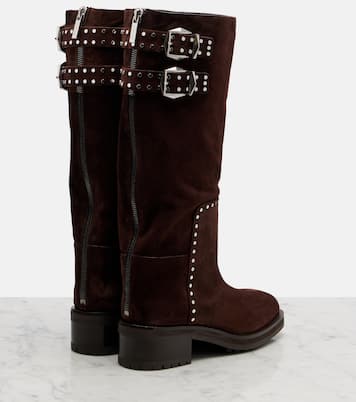 Brooklyn 50 studded suede knee-high boots | Jimmy Choo