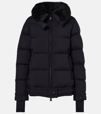 Arabbas shearling-trimmed hooded down ski jacket | Moncler Grenoble
