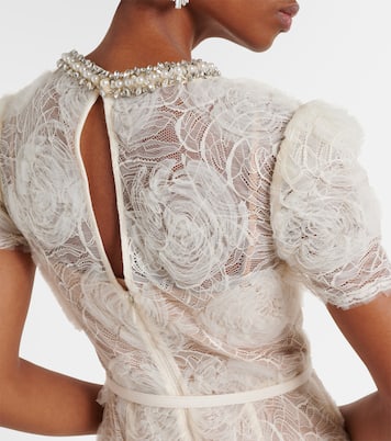 Robe midi en dentelle | Self-Portrait