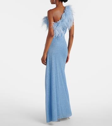 One-Shoulder-Maxikleid Lumière Plumage | Oséree