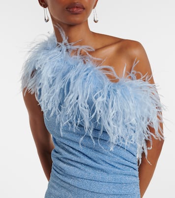 One-Shoulder-Maxikleid Lumière Plumage | Oséree