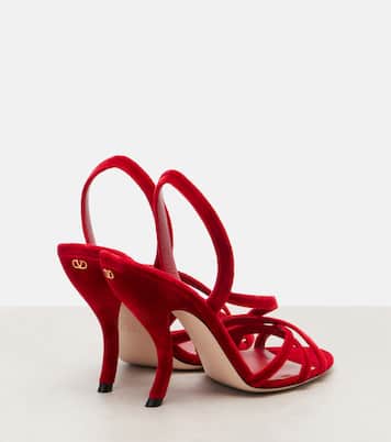 Sandales Fetishique 105 en velours | Valentino Garavani