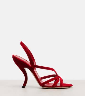 Sandales Fetishique 105 en velours | Valentino Garavani