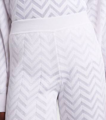 Chevron cotton-blend wide-leg pants | Missoni