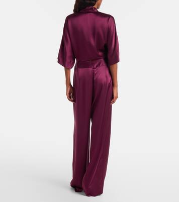 Pantalon ample à taille haute en soie | The Sei