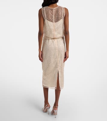 Jupe midi Ciara en tulle à ornements | Staud