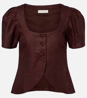 Emma linen top | Faithfull