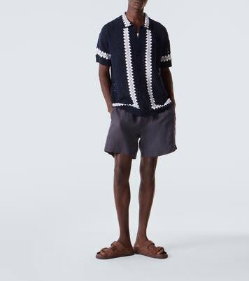 Pinto crochet cotton bowling shirt | Frescobol Carioca