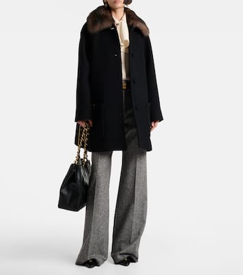 Tote Bag Laseine Small aus Leder mit Chevron-Muster | Valentino Garavani