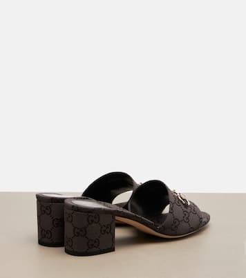Horsebit GG Canvas mules | Gucci