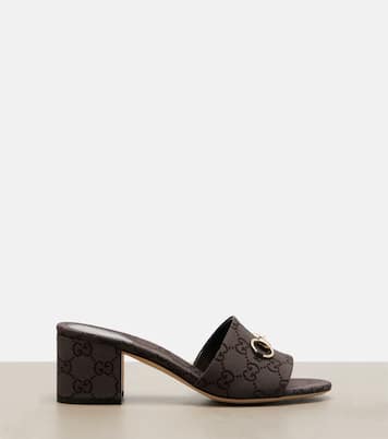 Horsebit GG Canvas mules | Gucci