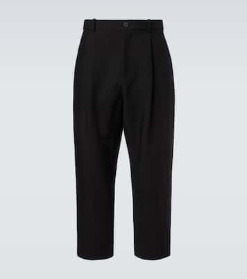 Tuck cotton-blend tapered pants | Studio Nicholson