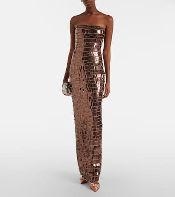 Rosie embellished satin slingback pumps | Amina Muaddi