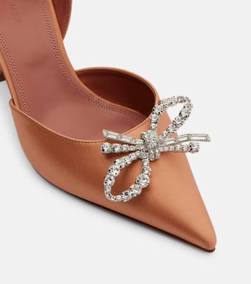 Rosie embellished satin slingback pumps | Amina Muaddi