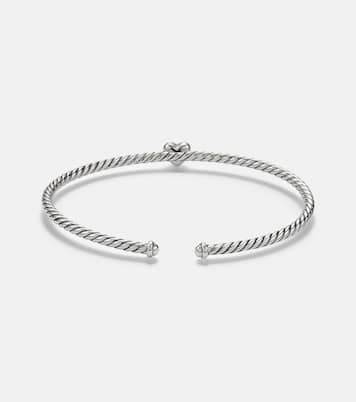 Cable Flex® Heart Micro sterling silver cuff bracelet with diamonds | David Yurman