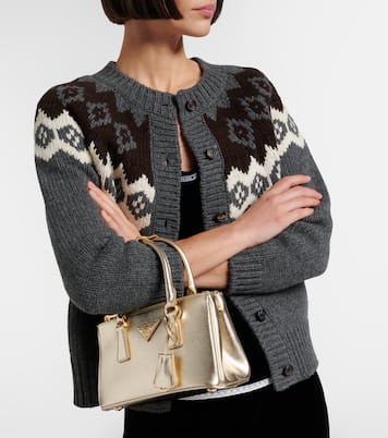 Tote Bag Galleria Mini aus Metallic-Leder | Prada