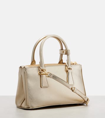Tote Bag Galleria Mini aus Metallic-Leder | Prada