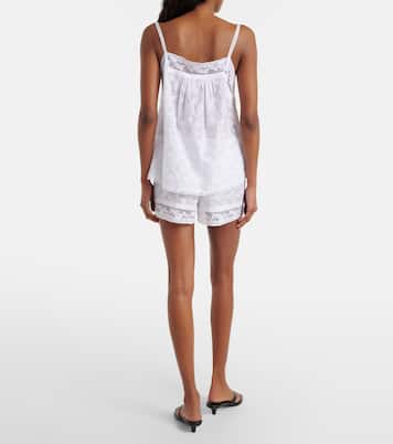 Floralie floral cotton-blend voile shorts | Eres