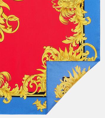 Foulard in twill di seta con stampa | Versace