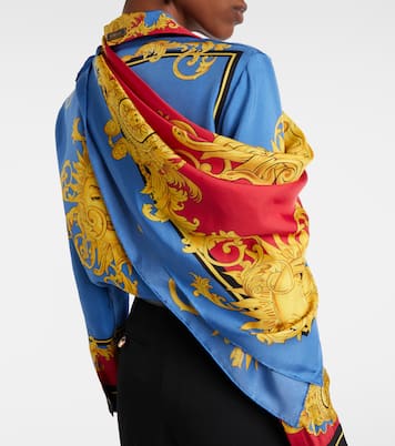 Foulard in twill di seta con stampa | Versace