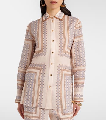 Printed ramie shirt | Zimmermann