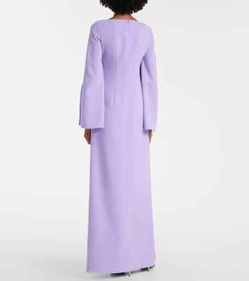 Abito lungo in crêpe con paillettes | Carolina Herrera