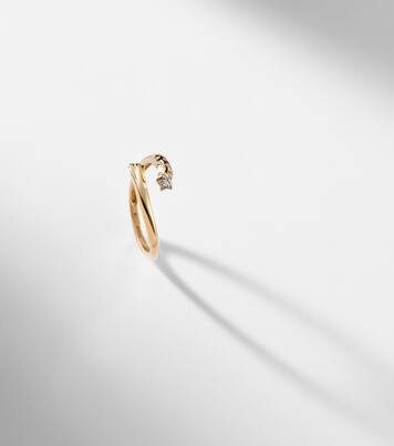 Shooting Star 14kt gold ring with diamonds | Roxanne First