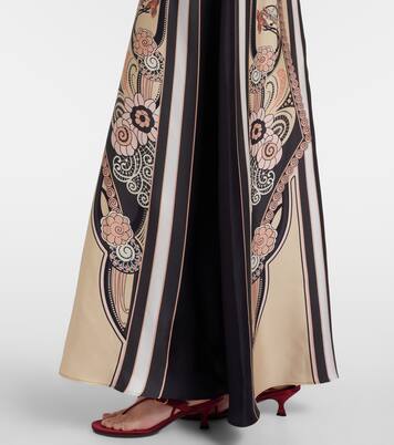 Bedrucktes Maxikleid Sorella aus Seide | La DoubleJ