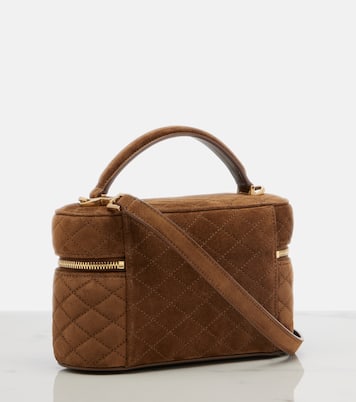 Sac vanity Gaby Mini en daim matelassé | Saint Laurent