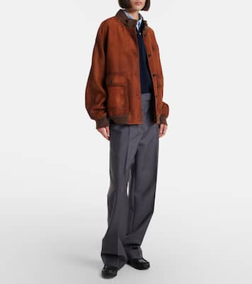 Suede bomber jacket | Miu Miu
