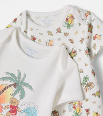 Baby Polo Bear set of 2 printed cotton onesie | Polo Ralph Lauren Kids